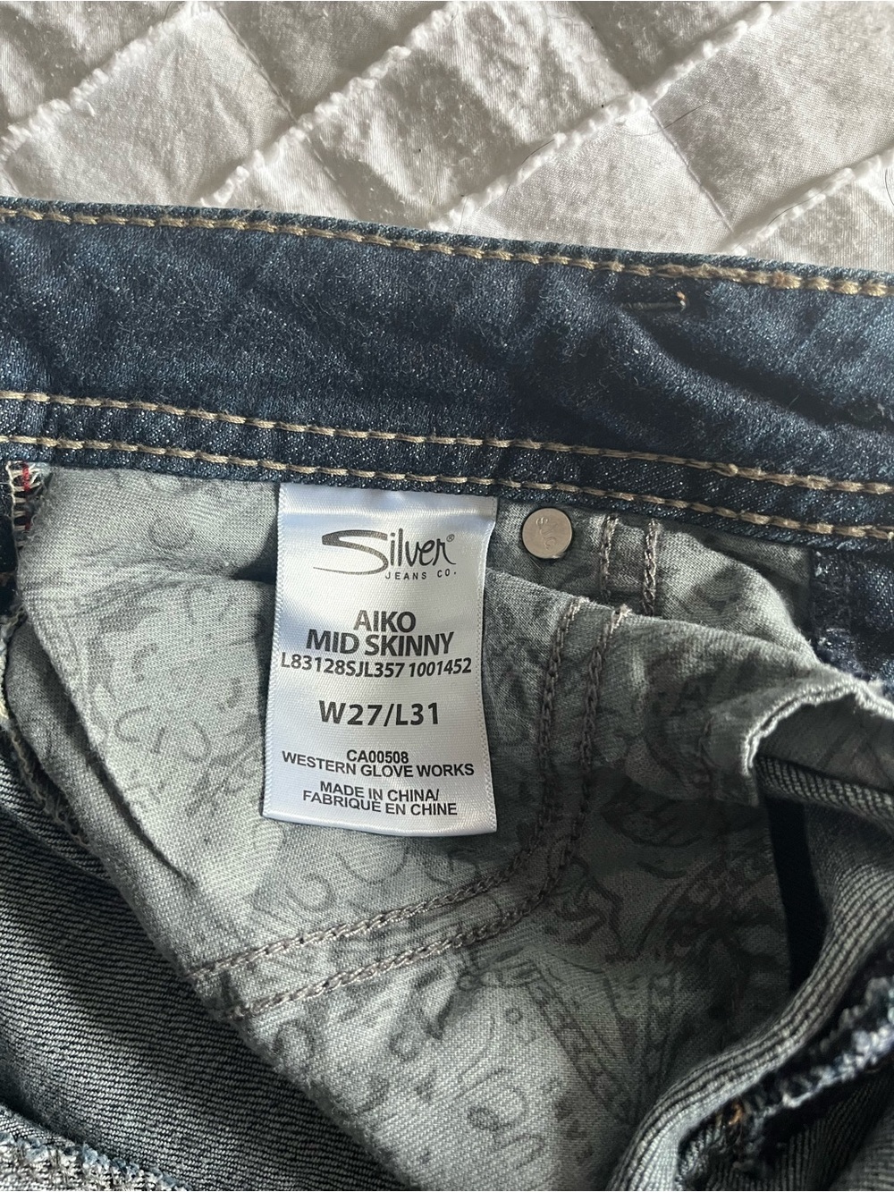 Silver Jeans Aiko Mid Skinny Dark Blue Denim Jeans